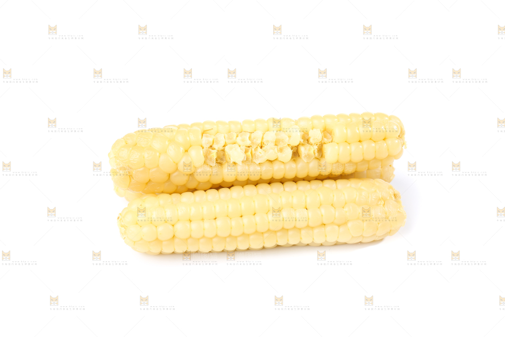 白底上的手指糯玉米