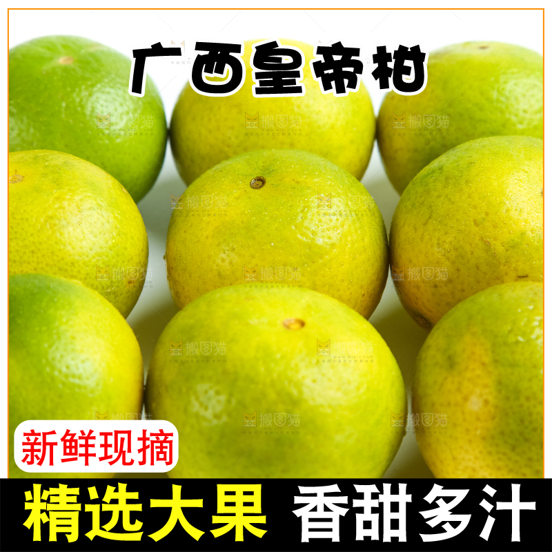 白底上的皇帝柑