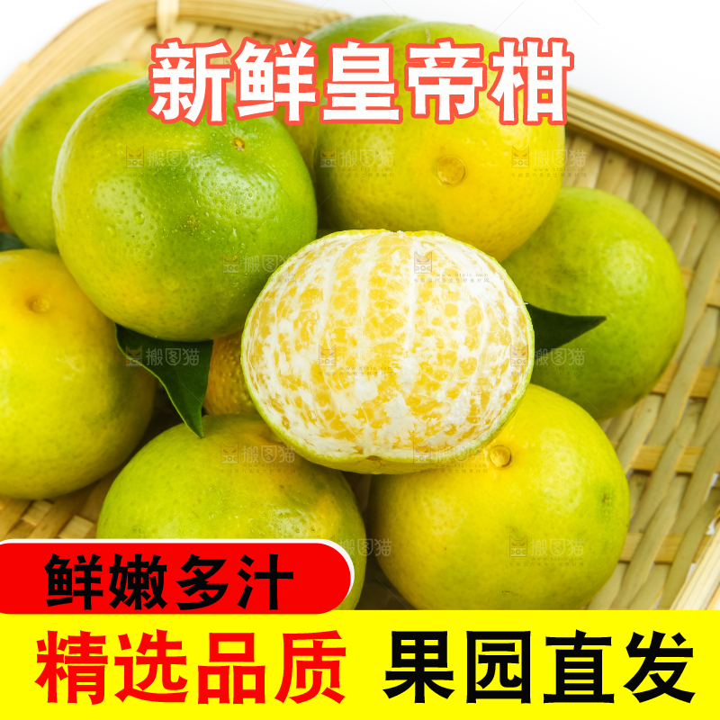 白底上的皇帝柑