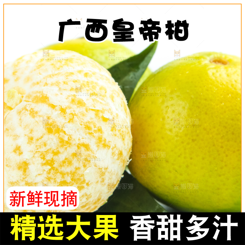 白底上的皇帝柑