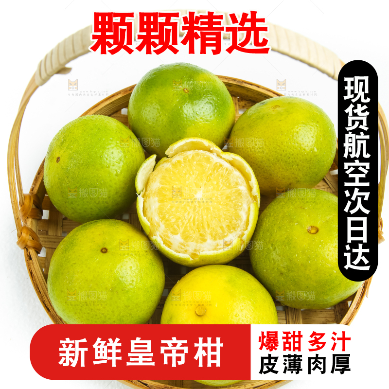 白底上的皇帝柑