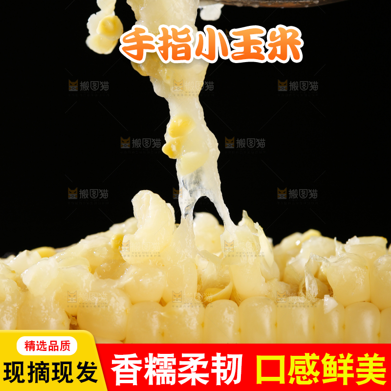 深底上的拇指小玉米