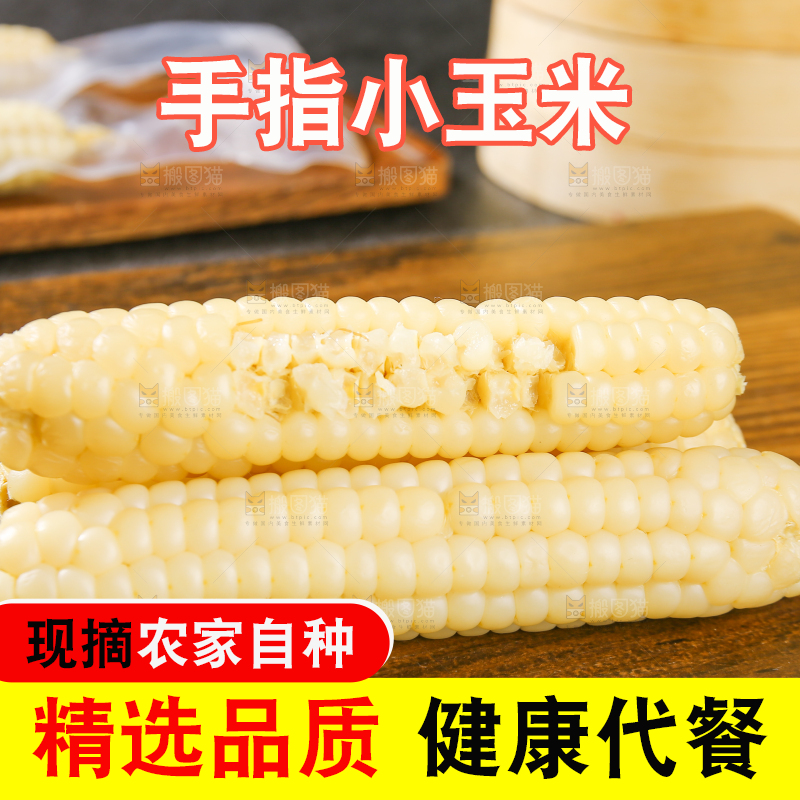 深底上的拇指小玉米