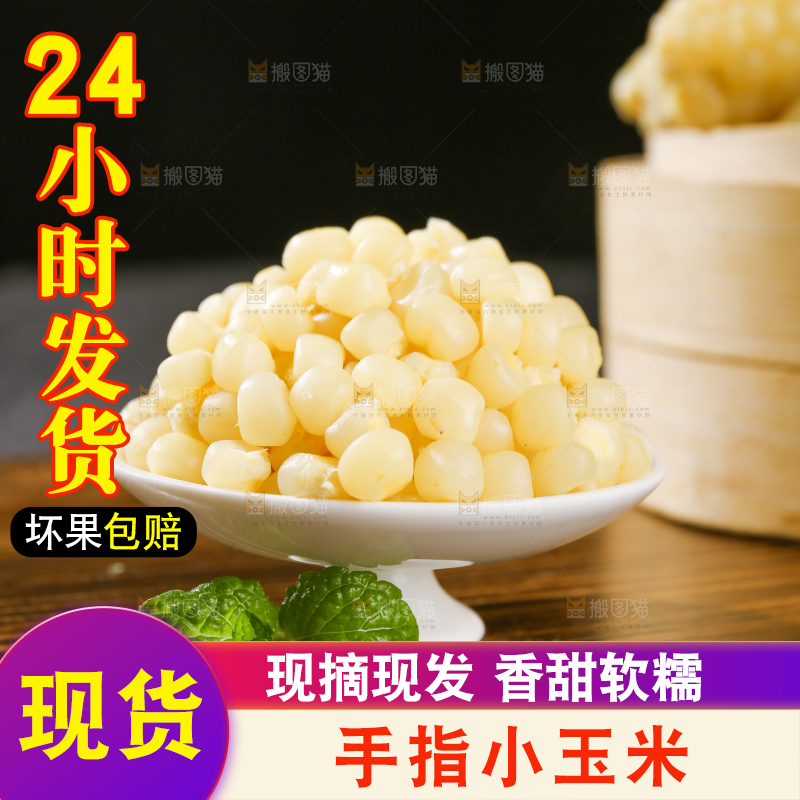 深底上的拇指小玉米