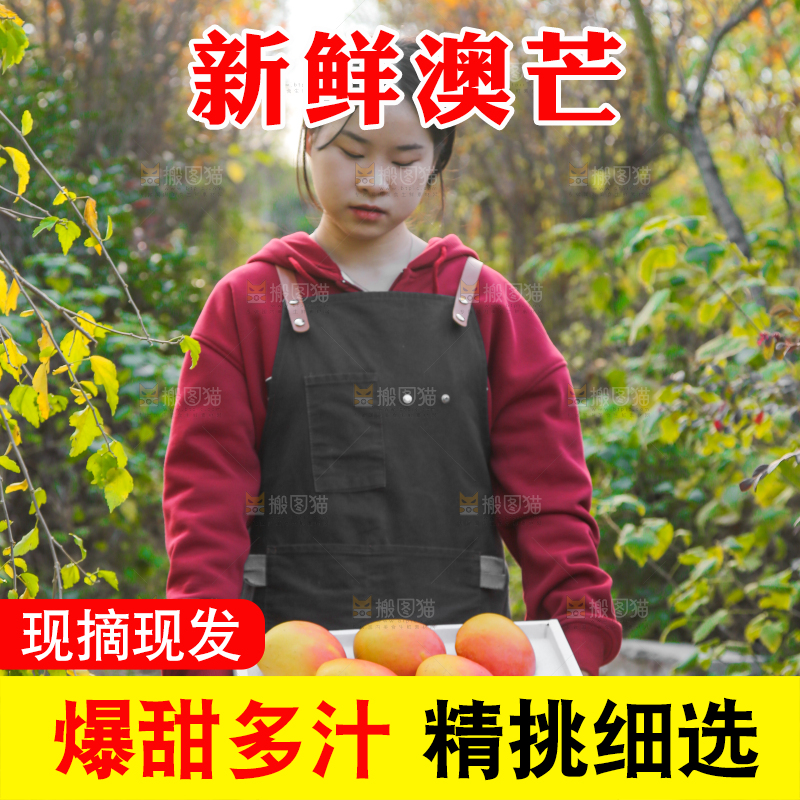 手里拿着新鲜澳芒