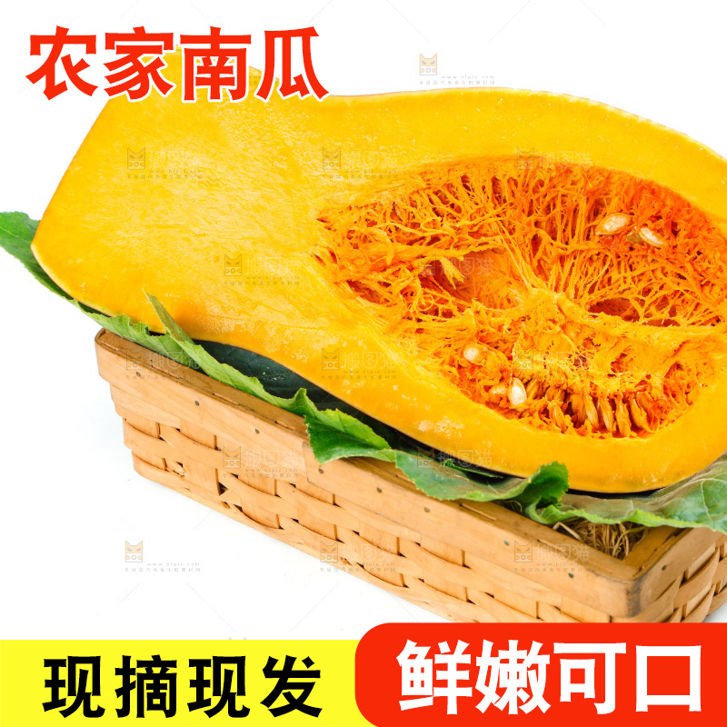 白底上的老南瓜