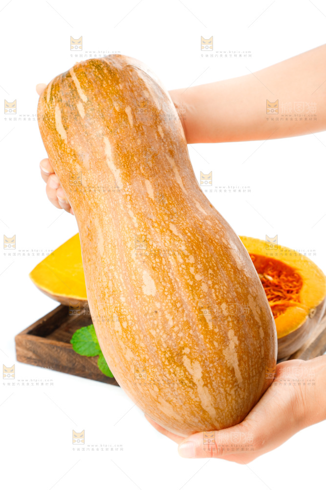 白底上的老南瓜