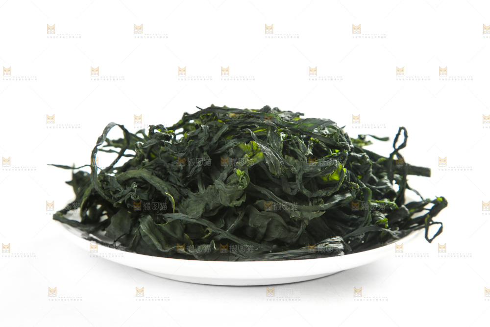 白底上的裙带菜