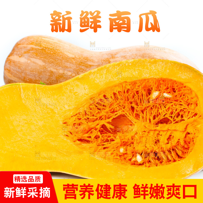 白底上的老南瓜