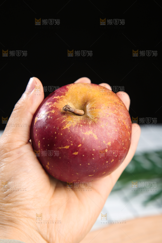 手里拿着昭通丑苹果