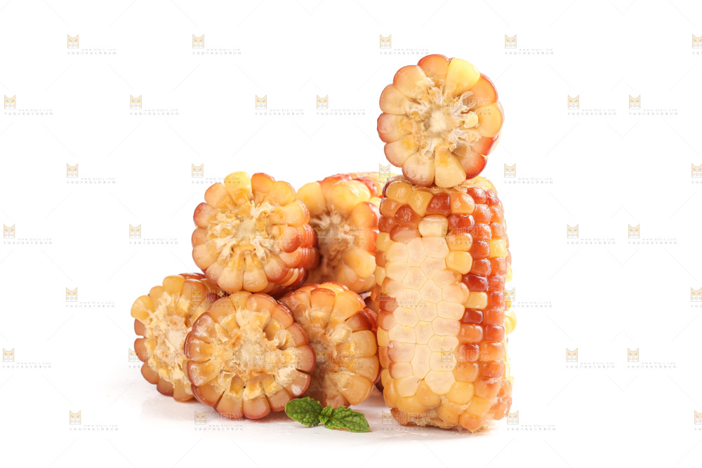 白底上的小花糯玉米