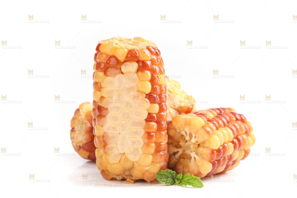 白底上的小花糯玉米
