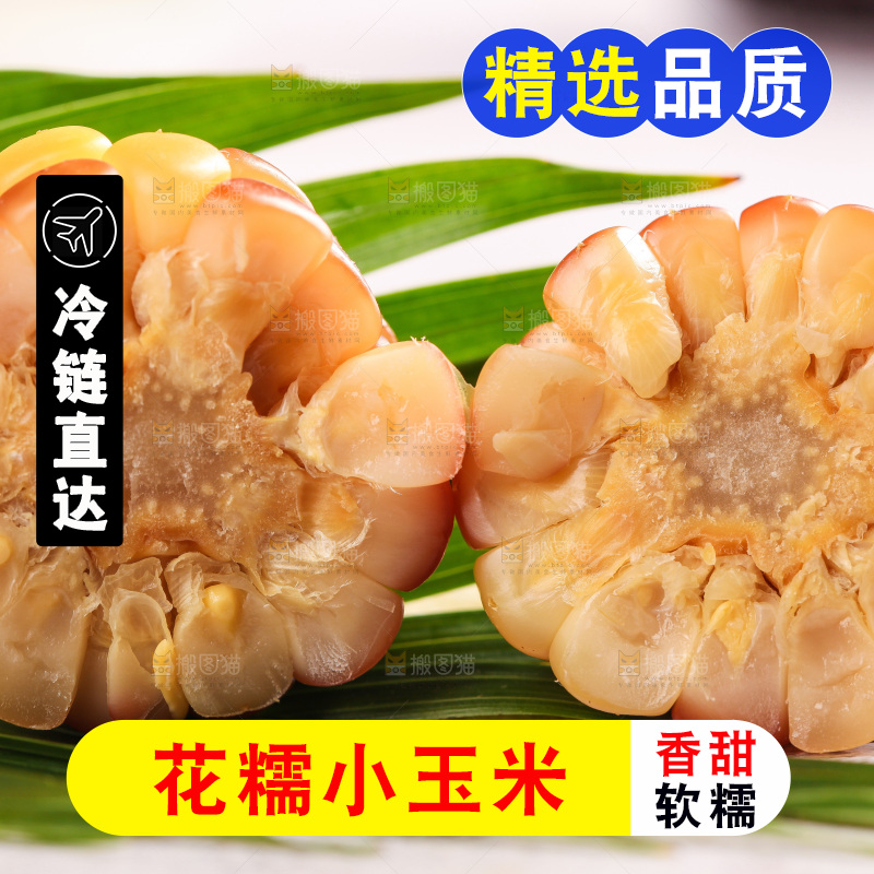 浅底上的小花糯玉米