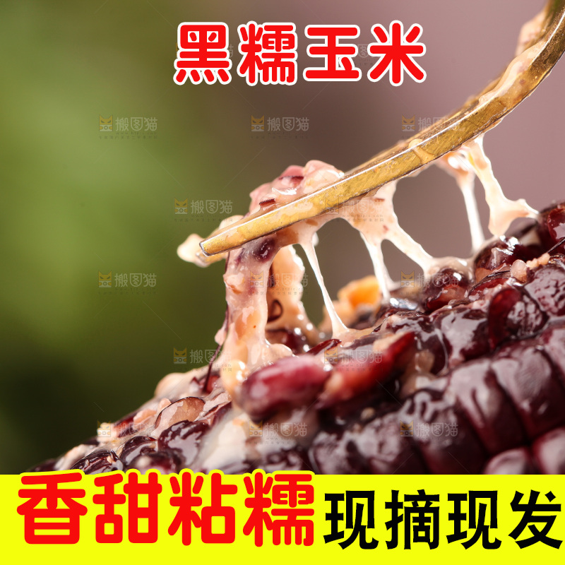 浅底上的黑糯玉米