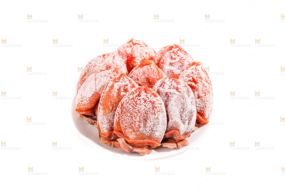 白底上的吊柿饼