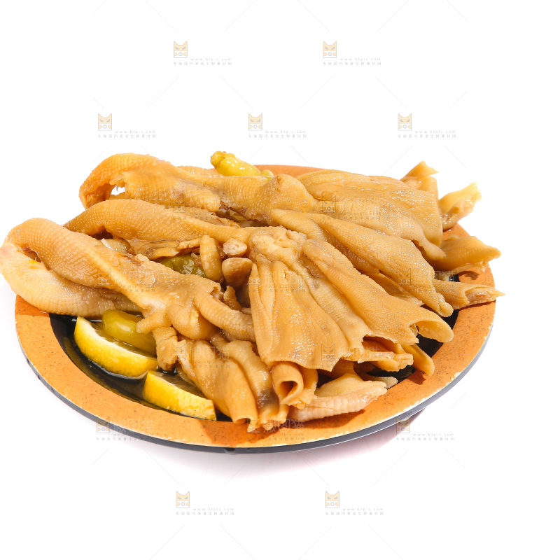 白底上的无骨鸭掌