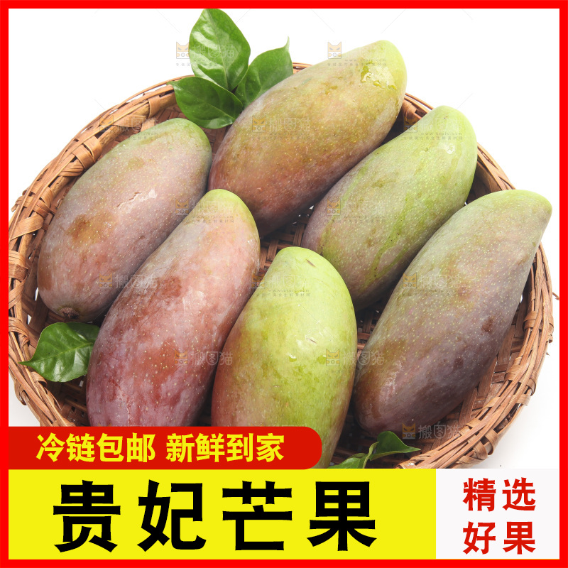 白底上的贵妃芒