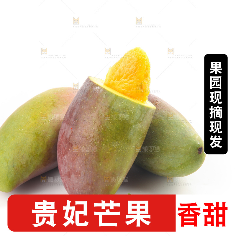 白底上的贵妃芒