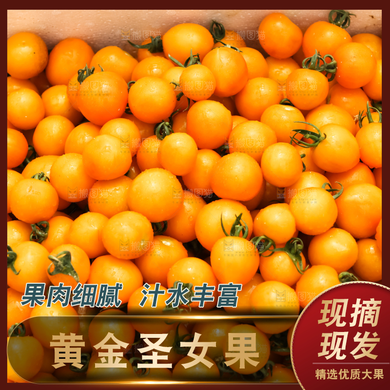 大片黄金圣女果
