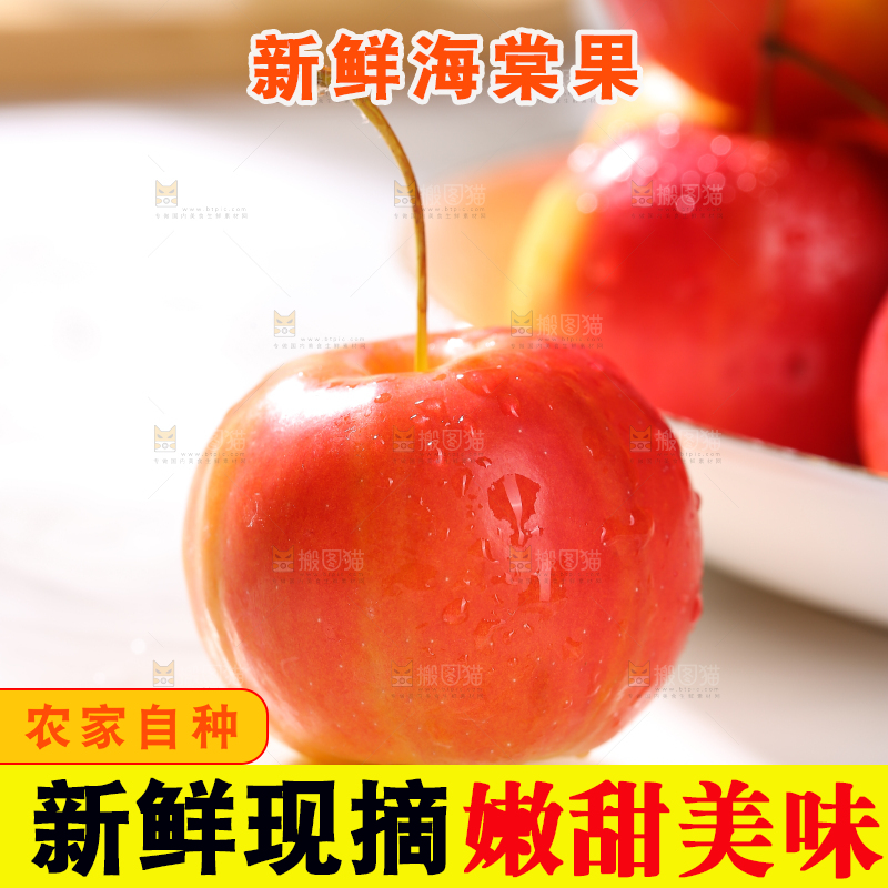 浅底上的海棠果
