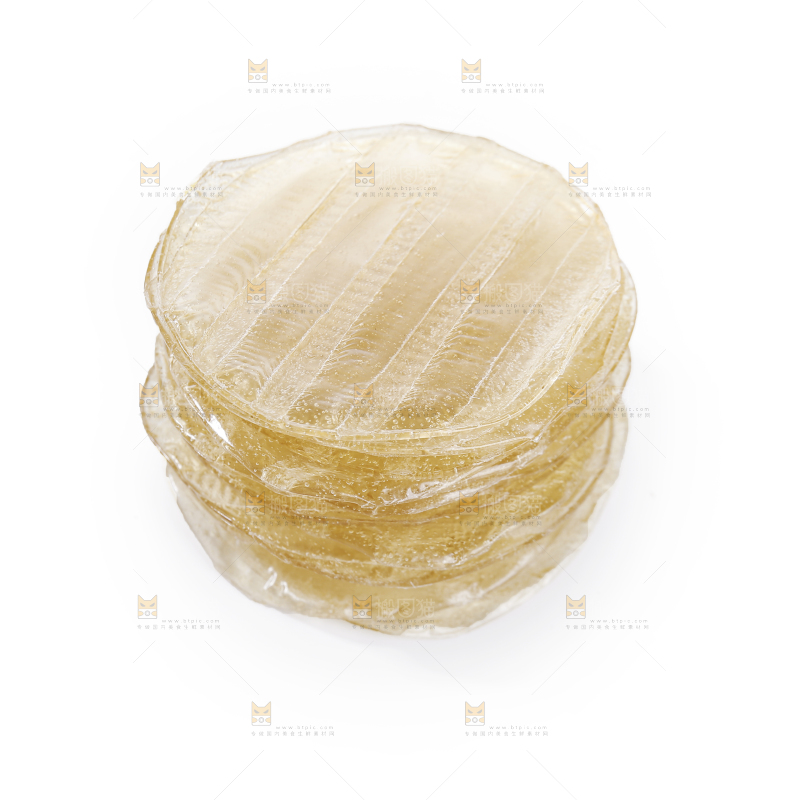 白底上的红薯粉皮