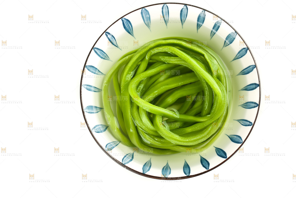 白底上的贡菜