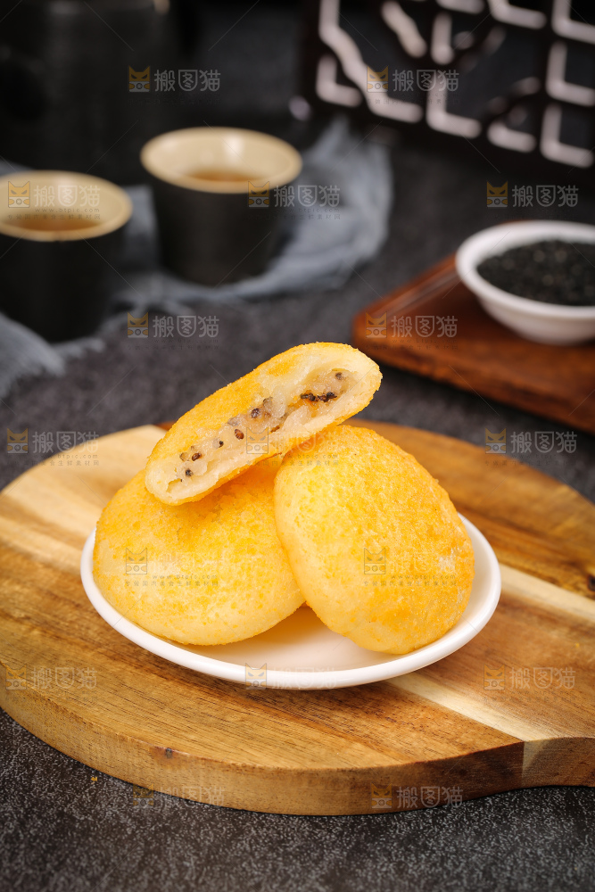 深底上的糖糕