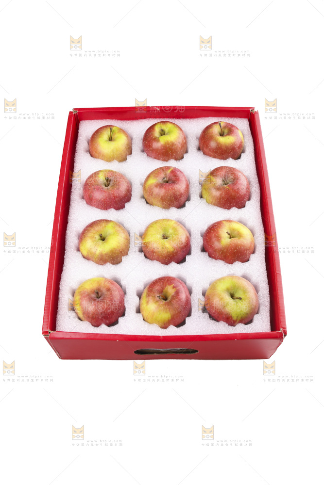 白底上的国光苹果