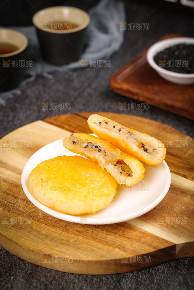 深底上的糖糕