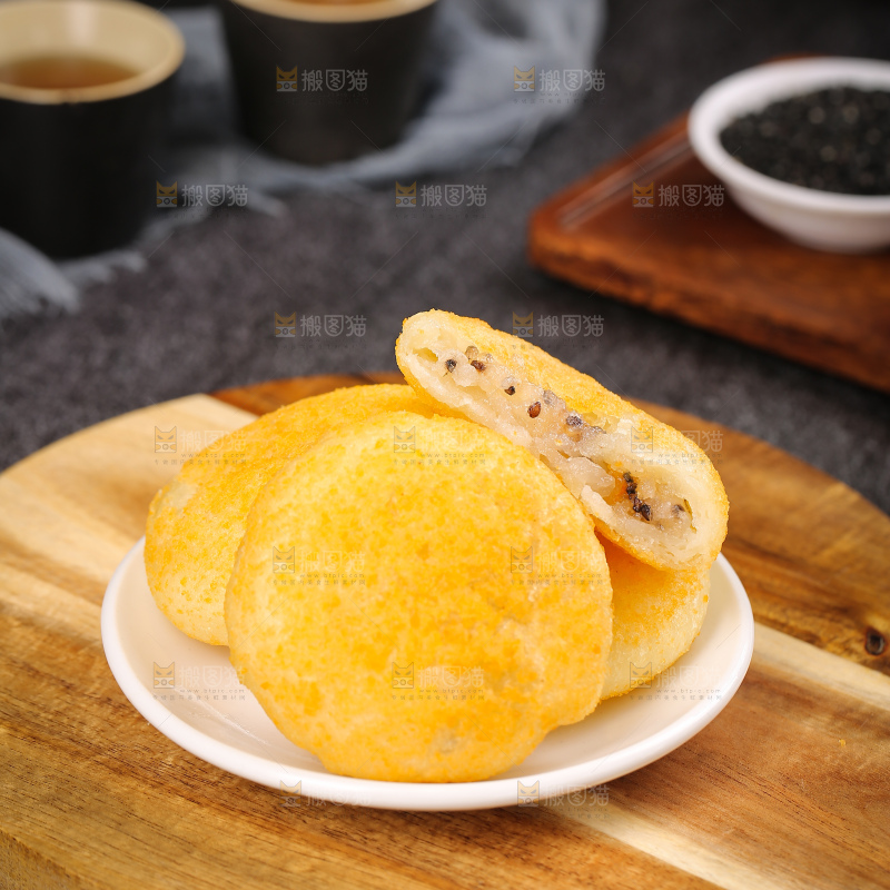 深底上的糖糕