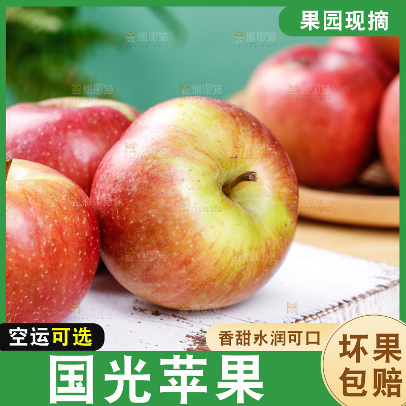 浅底上的国光苹果