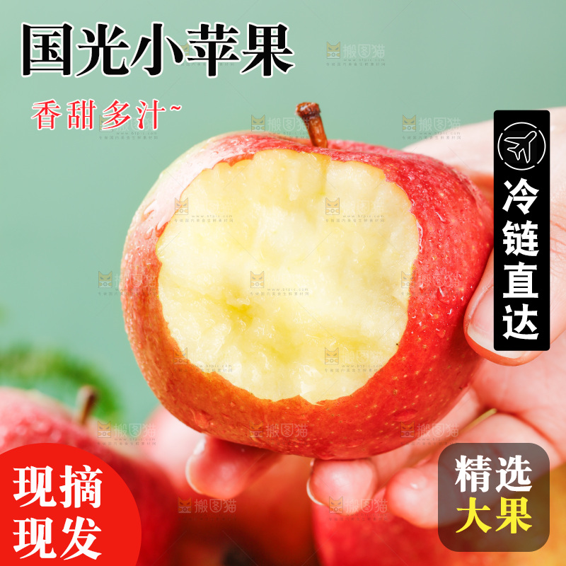 浅底上的国光苹果
