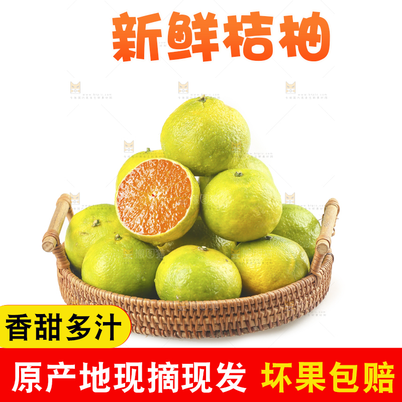 白底上的桔柚