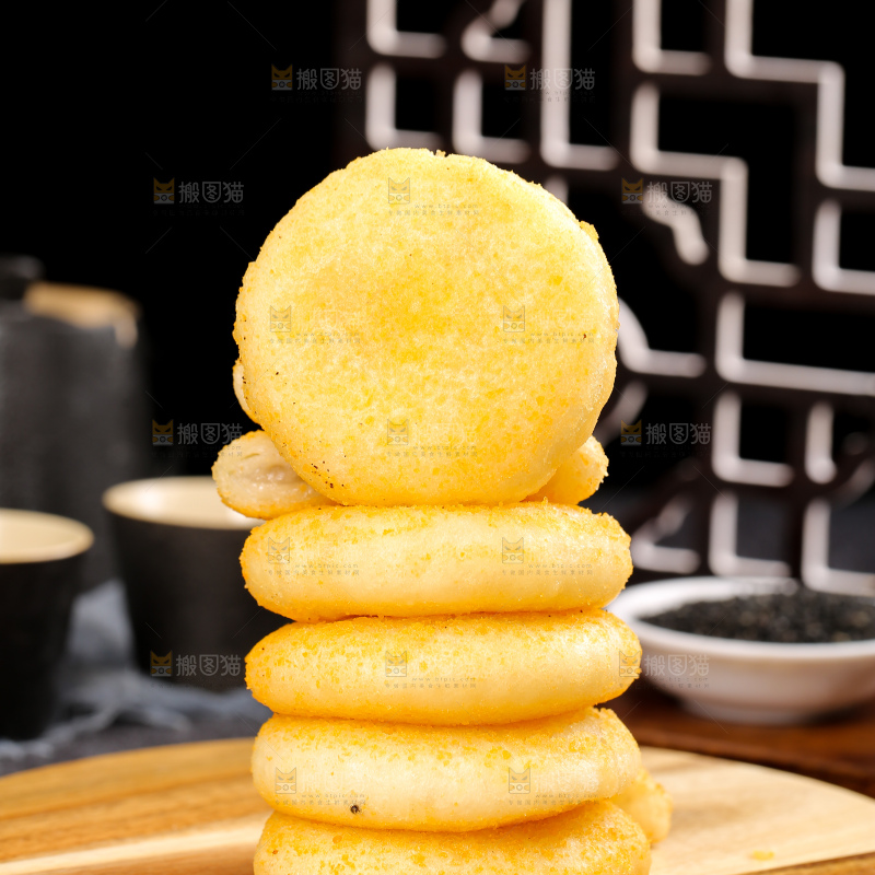 深底上的糖糕