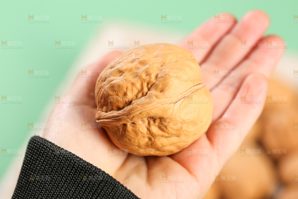 手里拿着核桃