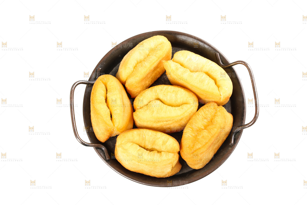 白底上的香酥油条