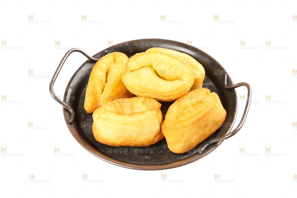 白底上的香酥油条
