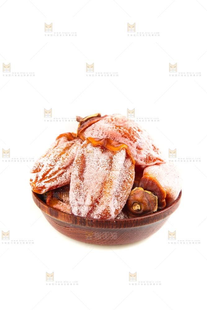 白底上的吊柿饼