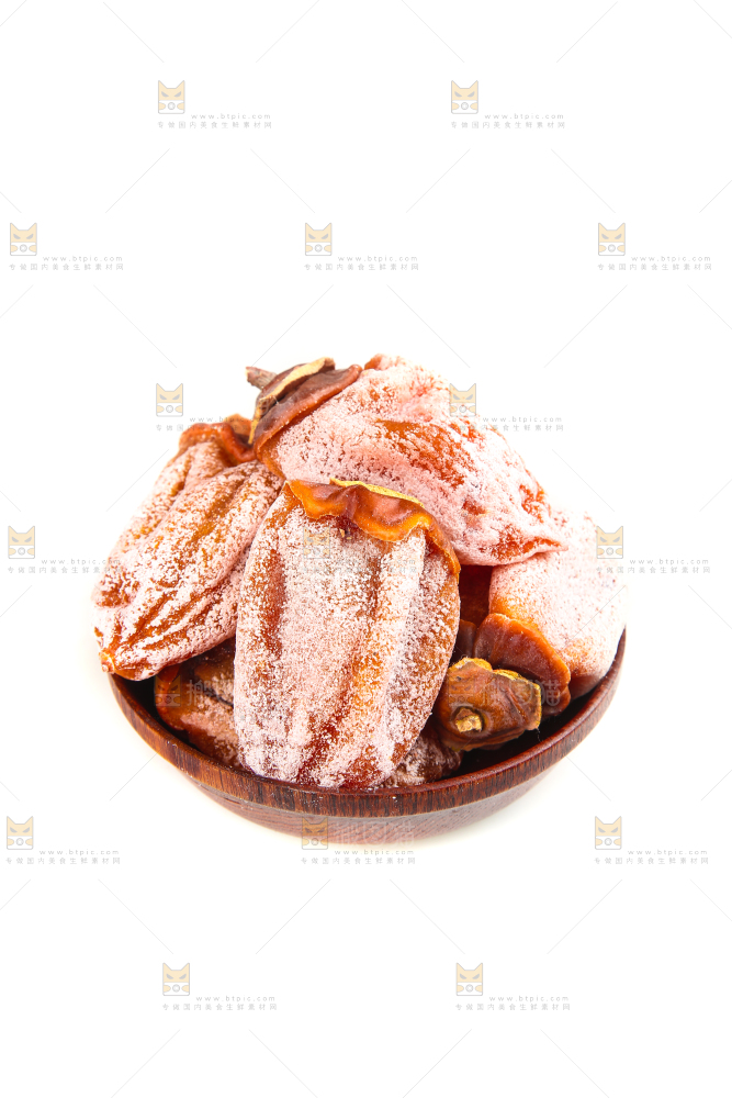 白底上的吊柿饼