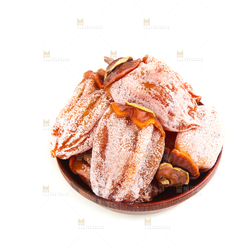 白底上的吊柿饼