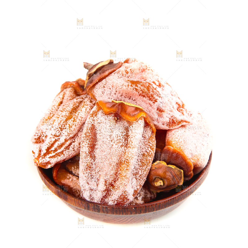 白底上的吊柿饼