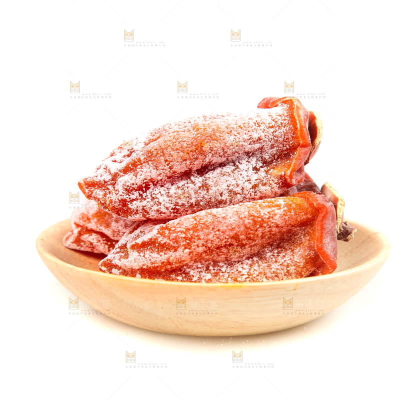 白底上的吊柿饼