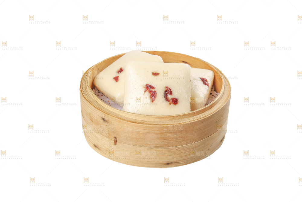 白底上的白糖发糕