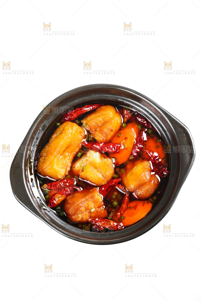 白底上的火锅油条
