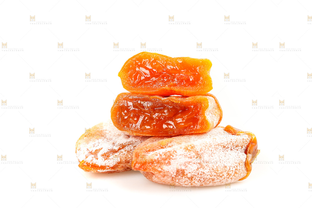 白底上的吊柿饼