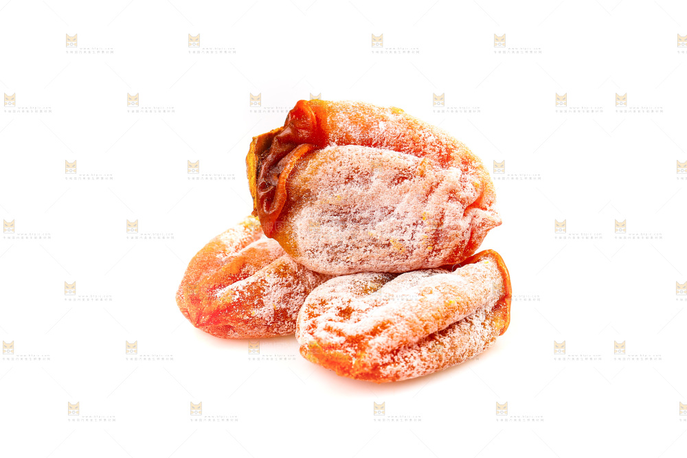 白底上的吊柿饼