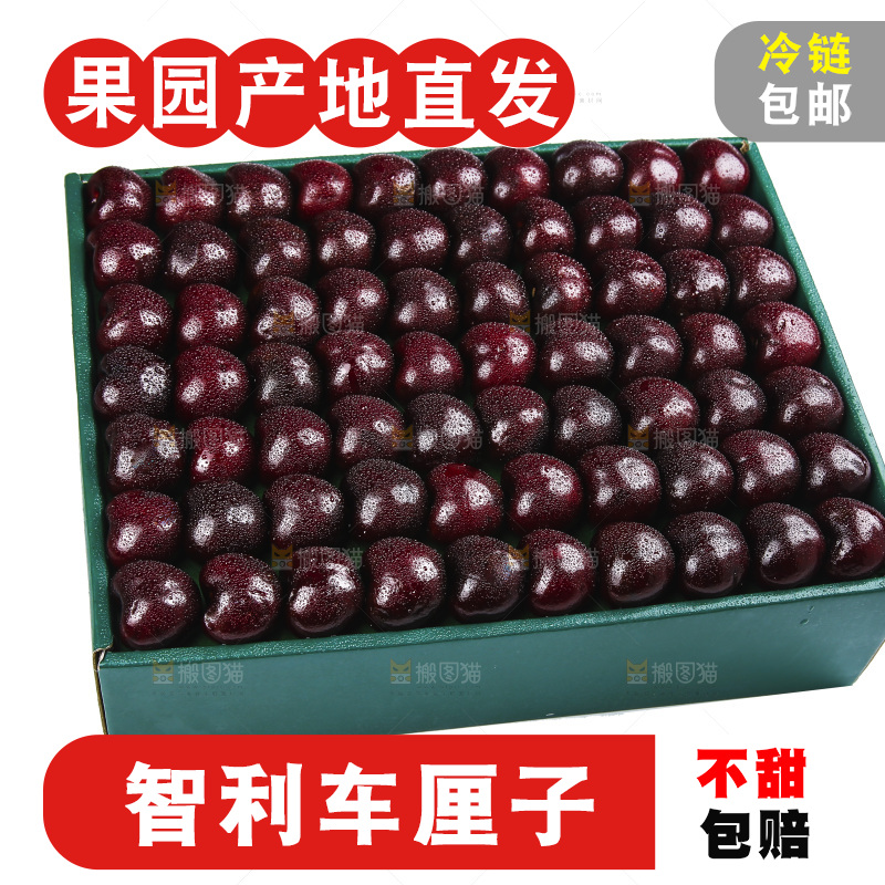 白底上的车厘子