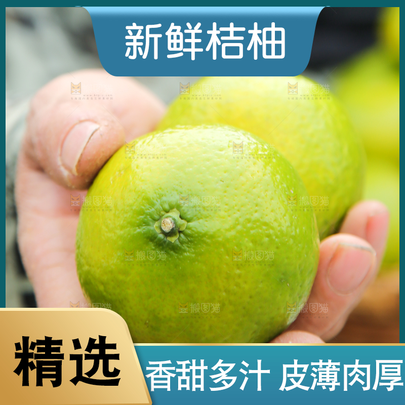 手里拿着建阳桔柚
