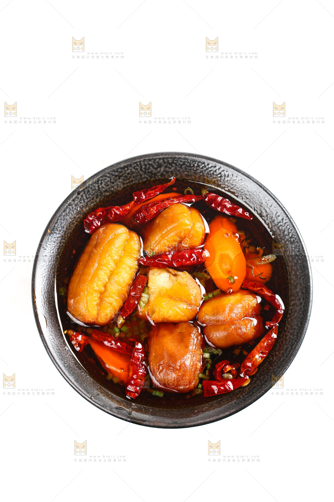 白底上的火锅油条
