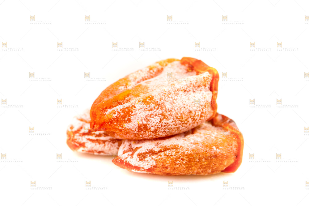 白底上的吊柿饼